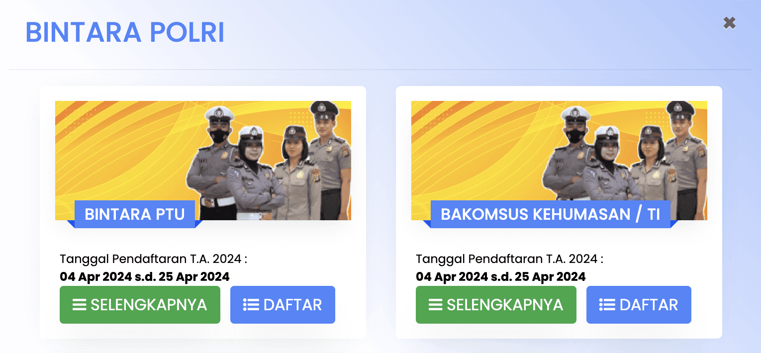 pendaftaran bintara polri 2024