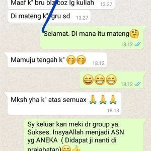 Testimoni 72 bimbel calon pegawai negeri sipil