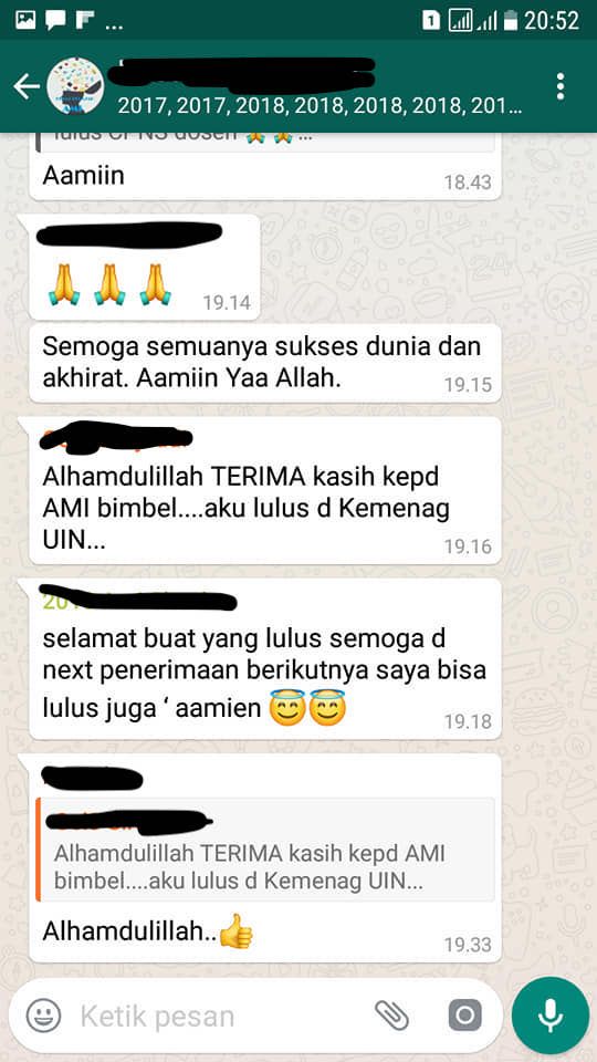 Testimoni 111 testi sekolah kedinasan
