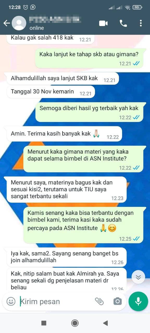 Testimoni 102 bimbel online terbaik asn institute 2