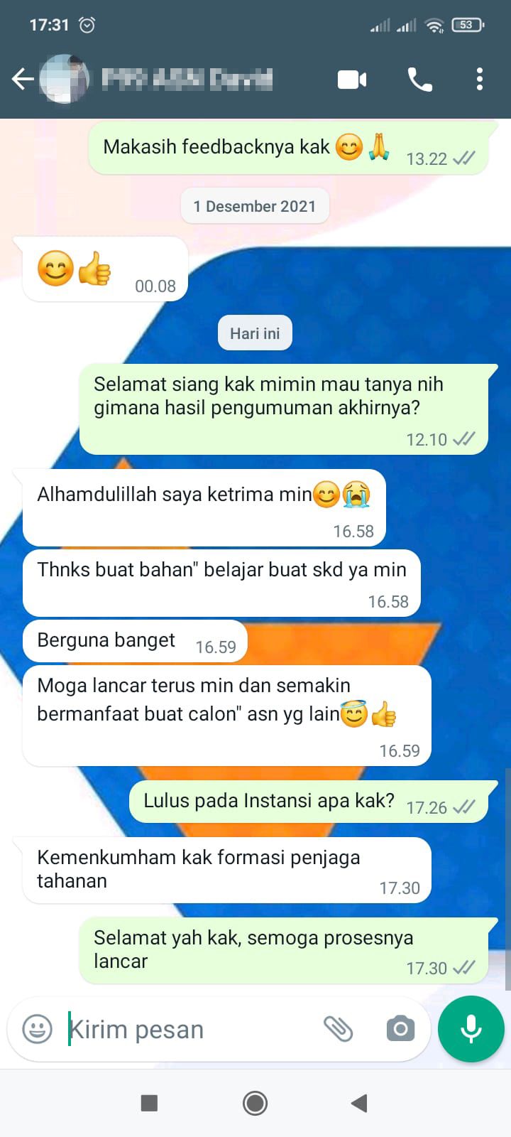 Testimoni 95 bimbel online terpercaya asn institute 3