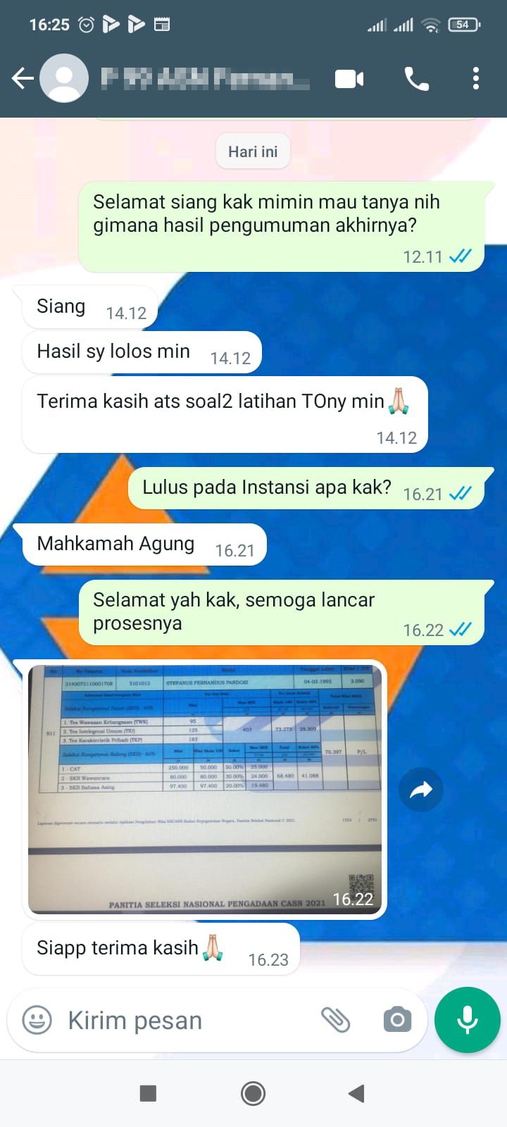 Testimoni 92 bimbel online terpercaya asn institute 6