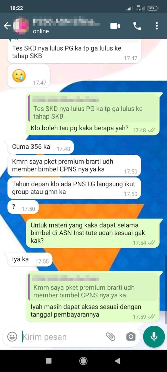 Testimoni 120 tryout online bimbel terpercaya8