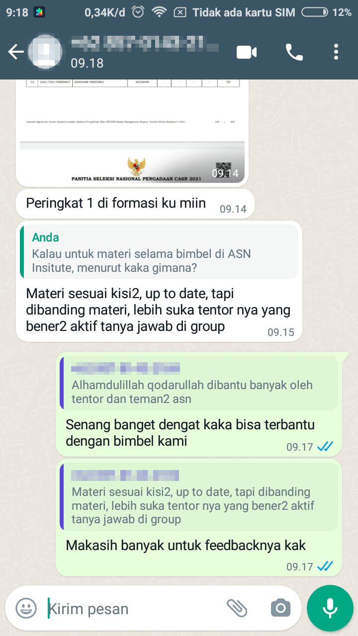 Testimoni 118 tryout online terpercaya
