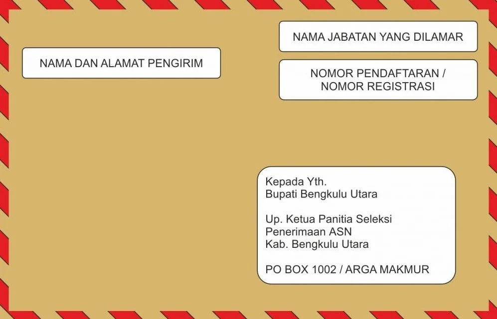 Syarat & Contoh Amplop Berkas CPNS yang Benar 1 contoh amplop berkas CPNS