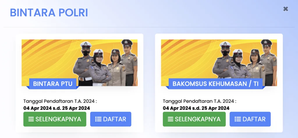 Update: Penerimaan Polri Bintara & Tamtama Dibuka per 4 April 2024 1 pendaftaran bintara polri 2024