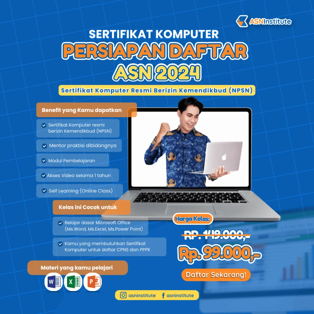 3 Syarat Sertifikat Komputer CPNS & PPPK yang Diterima 2 sertifikat komputer cpns