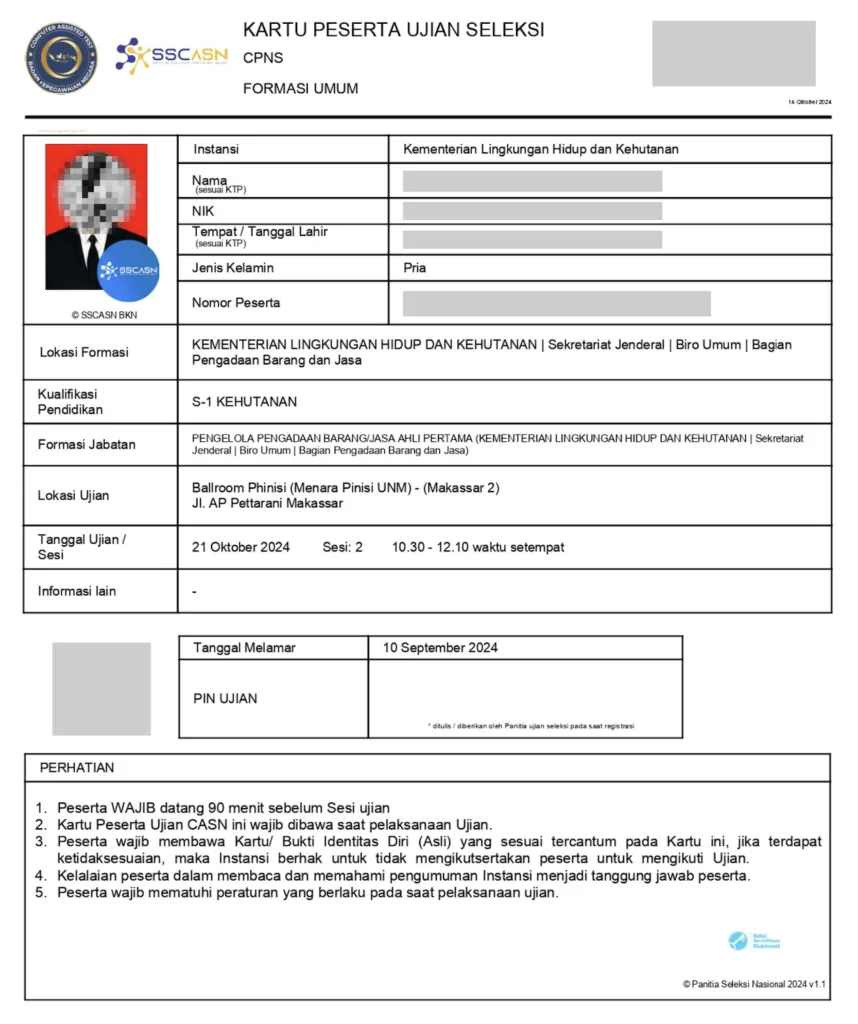 3 Dokumen CPNS yang Wajib Anda bawa Saat Mengikuti Ujian SKD 1 dokumen cpns