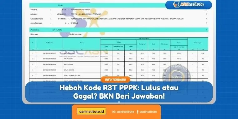 Kode R3T PPPK di Pengumuman Lulus atau Gagal? Simak Penjelasan BKN 1 r3t pppk