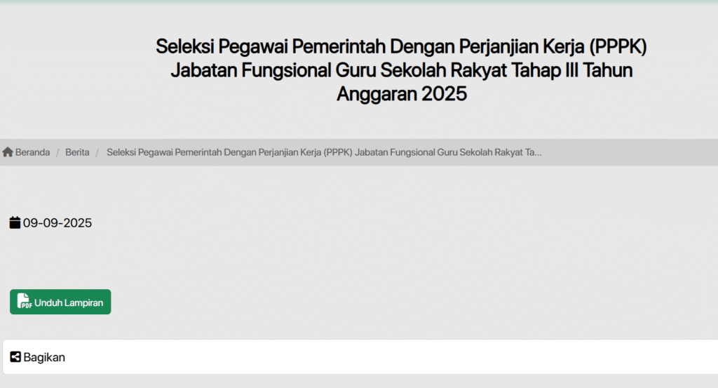 Seleksi Guru Sekolah Rakyat Tahap 3 Resmi Dibuka! Cek Disini 2 persyaratan seleksi guru sekolah rakyat