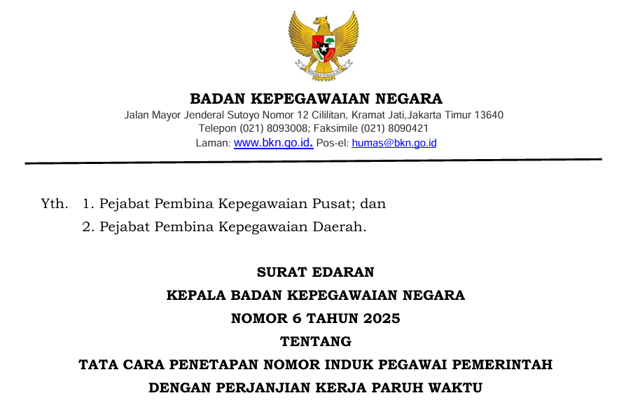 BKN Rilis 4 Aturan Baru Penetapan NI PPPK Paruh Waktu 2025! 3 usul penetapan ni pppk berapa lama