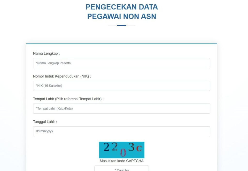 Wajib tahu! 5 Tahapan Cek Pendataan Non ASN BKN 2 cek pendataan non asn
